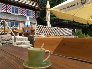 Nationalpark Schwarzwald Magazin, Besuch Bundespräsident Steinmeier am 4. Juli 2017, Kaffeetrinken an der Darmstädter Hütte